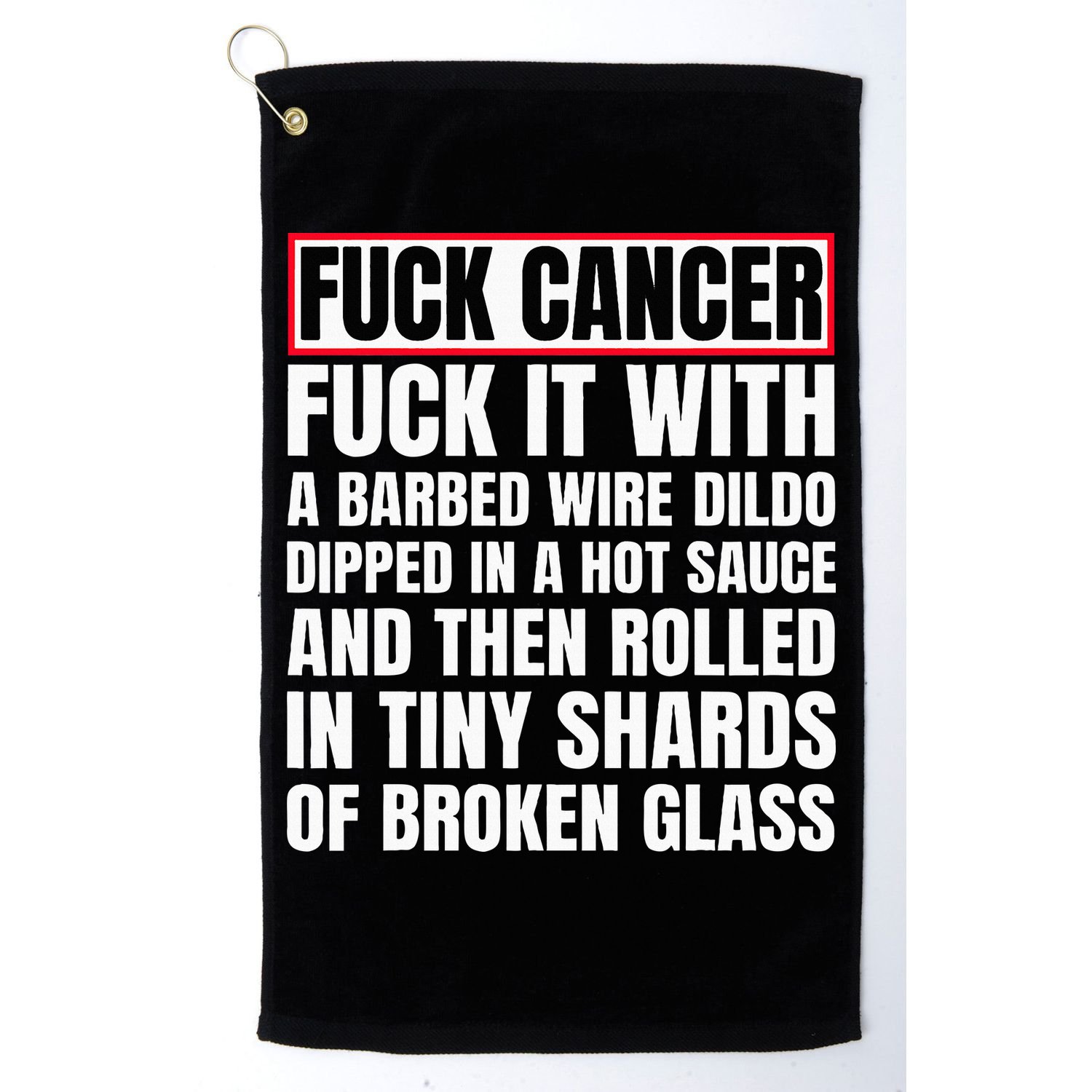 Fuck Cancer Golf Towel