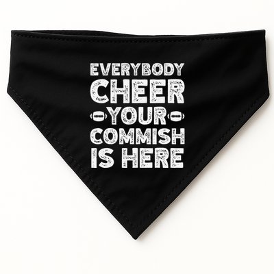 Funny Commish Fantasy Basketball Commissioner Sarcastic USA-Made Doggie Bandana