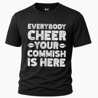 Funny Commish Fantasy Basketball Commissioner Sarcastic Cooling Performance Crew T-Shirt