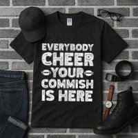 Funny Commish Fantasy Basketball Commissioner Sarcastic Tall T-Shirt