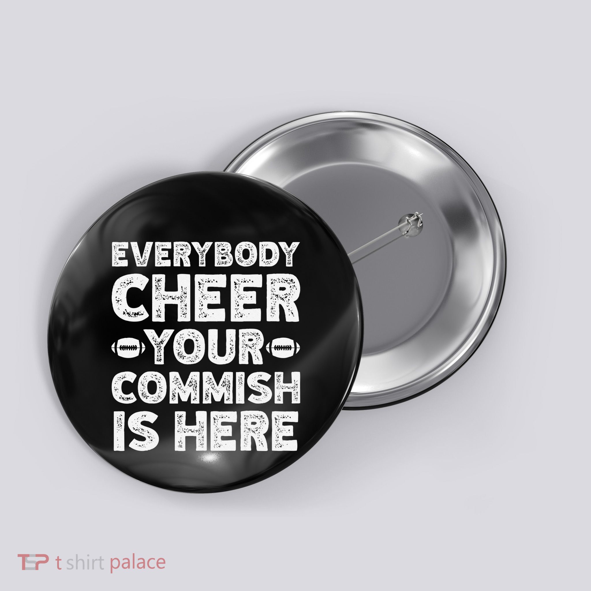 Funny Commish Fantasy Basketball Commissioner Sarcastic Button