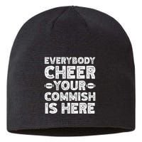 Funny Commish Fantasy Basketball Commissioner Sarcastic Sustainable Beanie