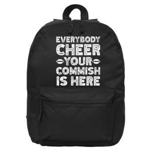 Funny Commish Fantasy Basketball Commissioner Sarcastic 16 in Basic Backpack