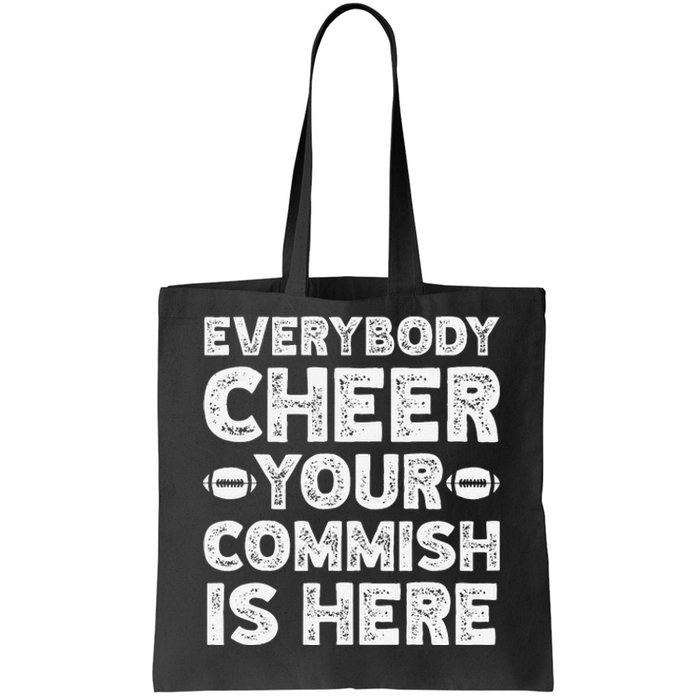 Funny Commish Fantasy Basketball Commissioner Sarcastic Tote Bag