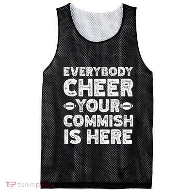 Funny Commish Fantasy Basketball Commissioner Sarcastic Mesh Reversible Basketball Jersey Tank