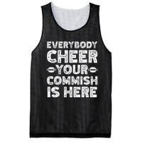 Funny Commish Fantasy Basketball Commissioner Sarcastic Mesh Reversible Basketball Jersey Tank