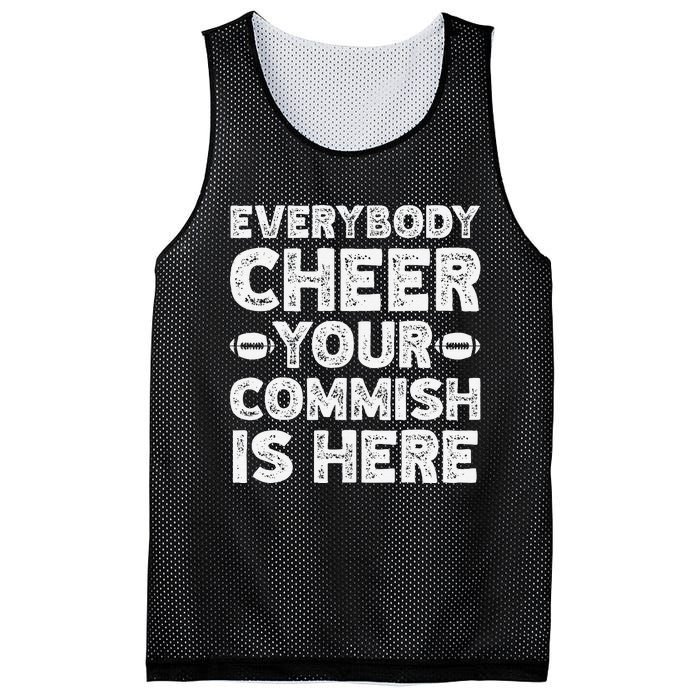 Funny Commish Fantasy Basketball Commissioner Sarcastic Mesh Reversible Basketball Jersey Tank