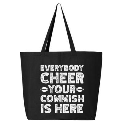 Funny Commish Fantasy Basketball Commissioner Sarcastic 25L Jumbo Tote
