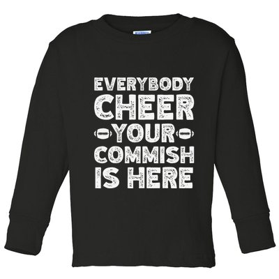 Funny Commish Fantasy Basketball Commissioner Sarcastic Toddler Long Sleeve Shirt