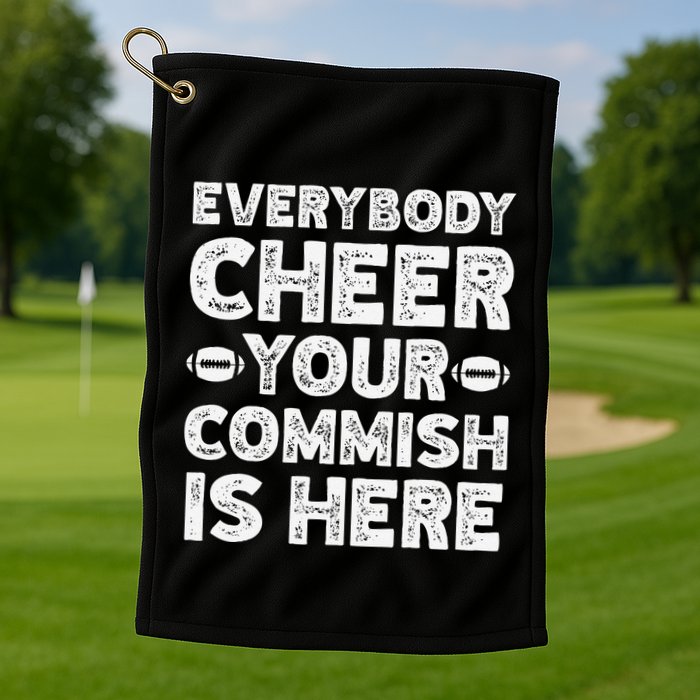 Funny Commish Fantasy Basketball Commissioner Sarcastic Golf Towel
