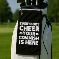 Funny Commish Fantasy Basketball Commissioner Sarcastic Golf Towel
