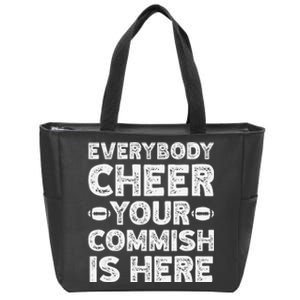 Funny Commish Fantasy Basketball Commissioner Sarcastic Zip Tote Bag