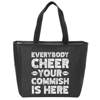 Funny Commish Fantasy Basketball Commissioner Sarcastic Zip Tote Bag