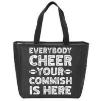 Funny Commish Fantasy Basketball Commissioner Sarcastic Zip Tote Bag