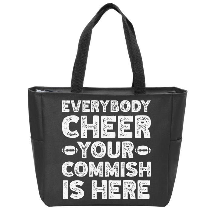 Funny Commish Fantasy Basketball Commissioner Sarcastic Zip Tote Bag