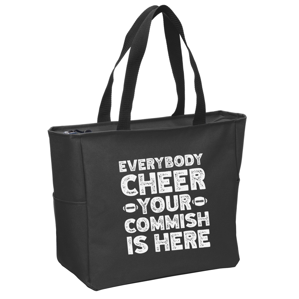 Funny Commish Fantasy Basketball Commissioner Sarcastic Zip Tote Bag