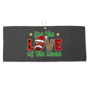 Football Christmas Football Player Xmas Santa Meaningful Gift Large Microfiber Waffle Golf Towel