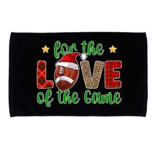 Football Christmas Football Player Xmas Santa Meaningful Gift Microfiber Hand Towel