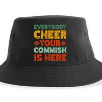 Funny Commish Fantasy Football Commissioner Sarcastic Sustainable Bucket Hat