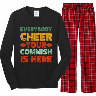 Funny Commish Fantasy Football Commissioner Sarcastic Long Sleeve Pajama Set