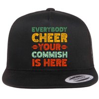 Funny Commish Fantasy Football Commissioner Sarcastic Flat Bill Trucker Hat