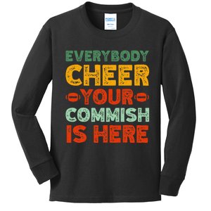 Funny Commish Fantasy Football Commissioner Sarcastic Kids Long Sleeve Shirt