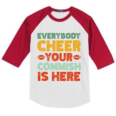 Funny Commish Fantasy Football Commissioner Sarcastic Kids Colorblock Raglan Jersey