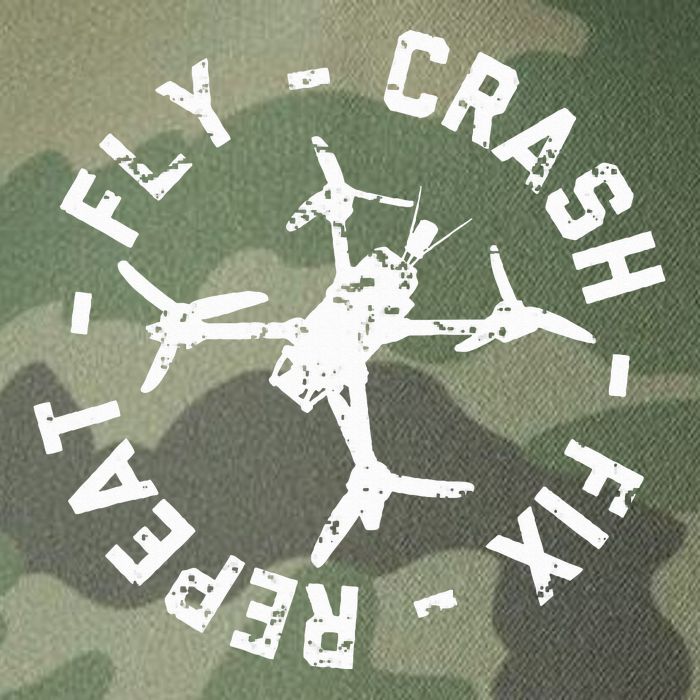 Fly Crash Fix Repeat Funny Fpv Drone Racing Quad Pilot Legacy Tie Dye Trucker Hat