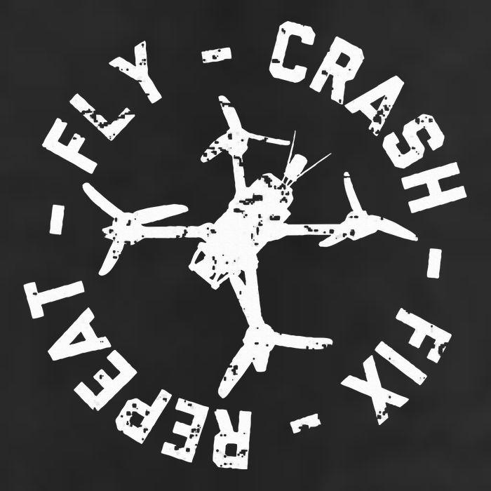 Fly Crash Fix Repeat Funny Fpv Drone Racing Quad Pilot Garment-Dyed Fleece Hoodie