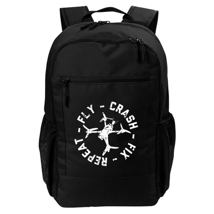 Fly Crash Fix Repeat Funny Fpv Drone Racing Quad Pilot Backpack