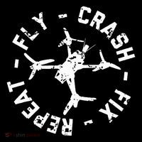 Fly Crash Fix Repeat Funny Fpv Drone Racing Quad Pilot Sustainable Knit Beanie