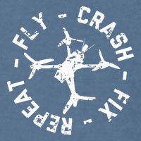 Fly Crash Fix Repeat Funny Fpv Drone Racing Quad Pilot Garment-Dyed Sweatshirt