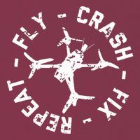 Fly Crash Fix Repeat Funny Fpv Drone Racing Quad Pilot 16oz Travel Tumbler