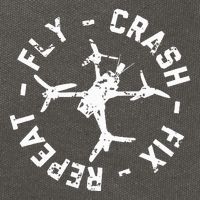 Fly Crash Fix Repeat Funny Fpv Drone Racing Quad Pilot Cotton Canvas Backpack