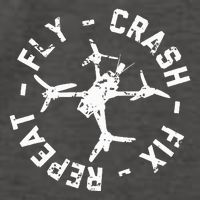 Fly Crash Fix Repeat Funny Fpv Drone Racing Quad Pilot Vector Backpack