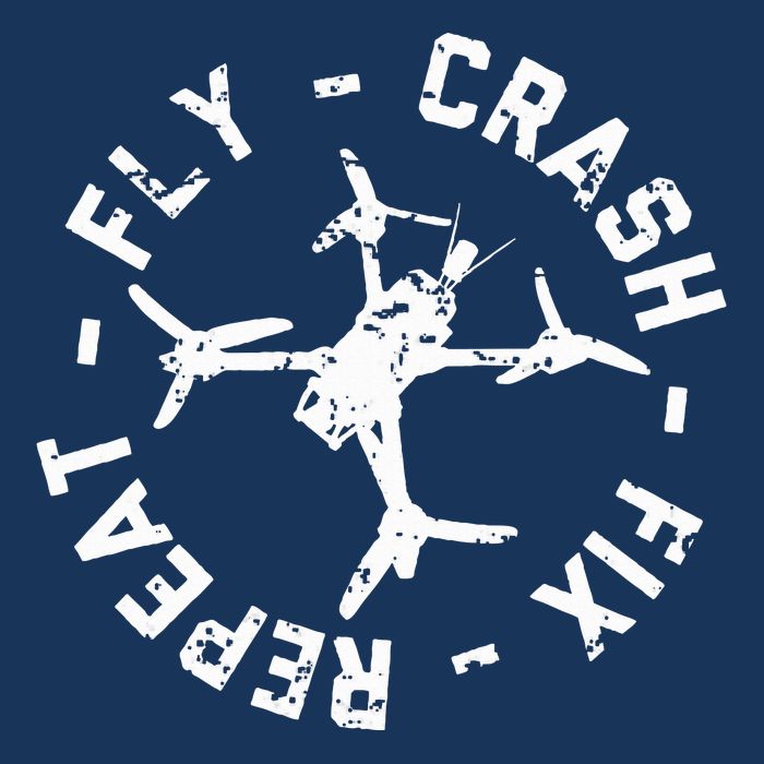 Fly Crash Fix Repeat Funny Fpv Drone Racing Quad Pilot Infant Baby Jersey Bodysuit