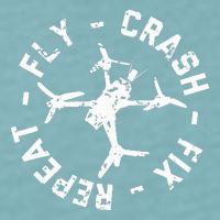 Fly Crash Fix Repeat Funny Fpv Drone Racing Quad Pilot Sueded Cloud Jersey T-Shirt
