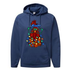 Funny Chicken Farmer Women Girls Family Christmas Performance Fleece Hoodie