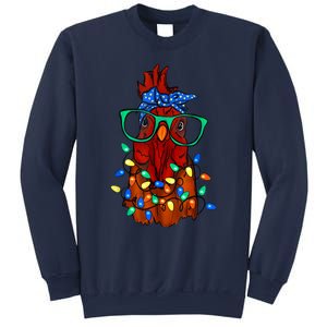 Funny Chicken Farmer Women Girls Family Christmas Sweatshirt