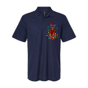 Funny Chicken Farmer Women Girls Family Christmas Softstyle Adult Sport Polo