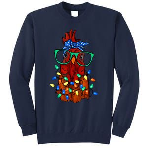 Funny Chicken Farmer Women Girls Family Christmas Tall Sweatshirt