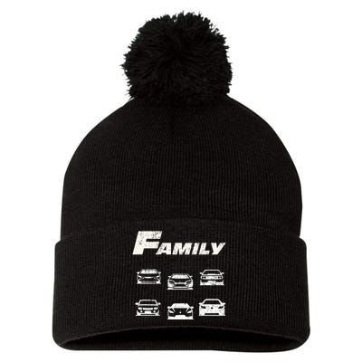 Fast Car Family Funny Pom Pom 12in Knit Beanie