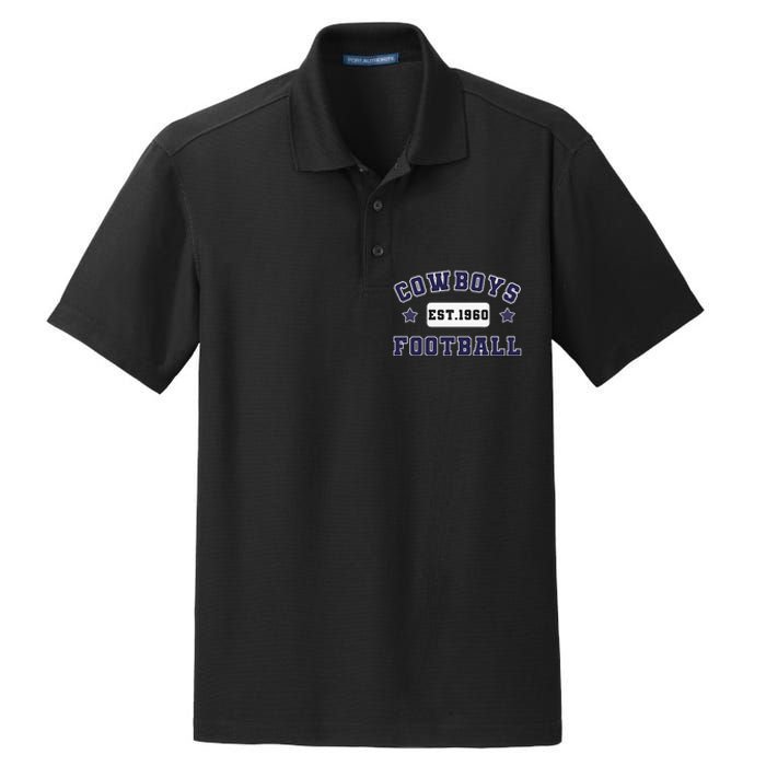 Funny Cowboys Football Est 1960 Dry Zone Grid Polo