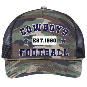 Funny Cowboys Football Est 1960 Retro Rope Trucker Hat Cap