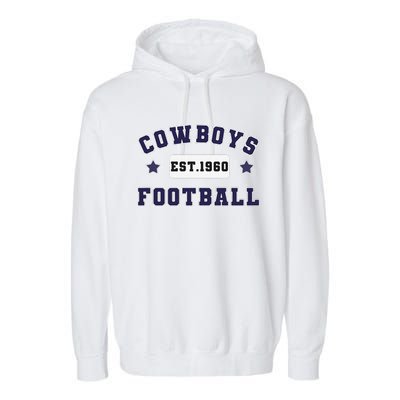 Funny Cowboys Football Est 1960 Garment-Dyed Fleece Hoodie