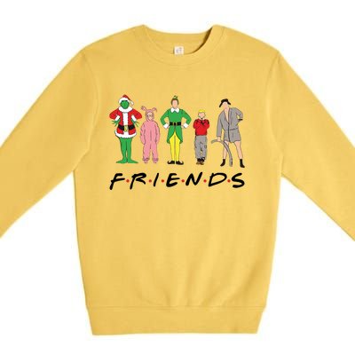 Friends Christmas Family Classic Movies Funny Premium Crewneck Sweatshirt