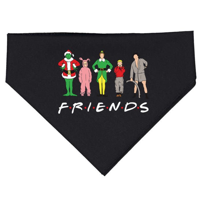 Friends Christmas Family Classic Movies Funny USA-Made Doggie Bandana