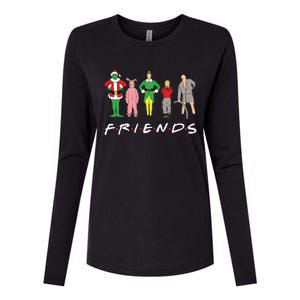 Friends Christmas Family Classic Movies Funny Womens Cotton Relaxed Long Sleeve T-Shirt