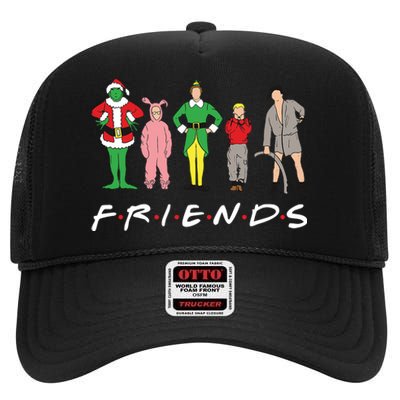 Friends Christmas Family Classic Movies Funny High Crown Mesh Back Trucker Hat