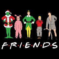 Friends Christmas Family Classic Movies Funny Apron